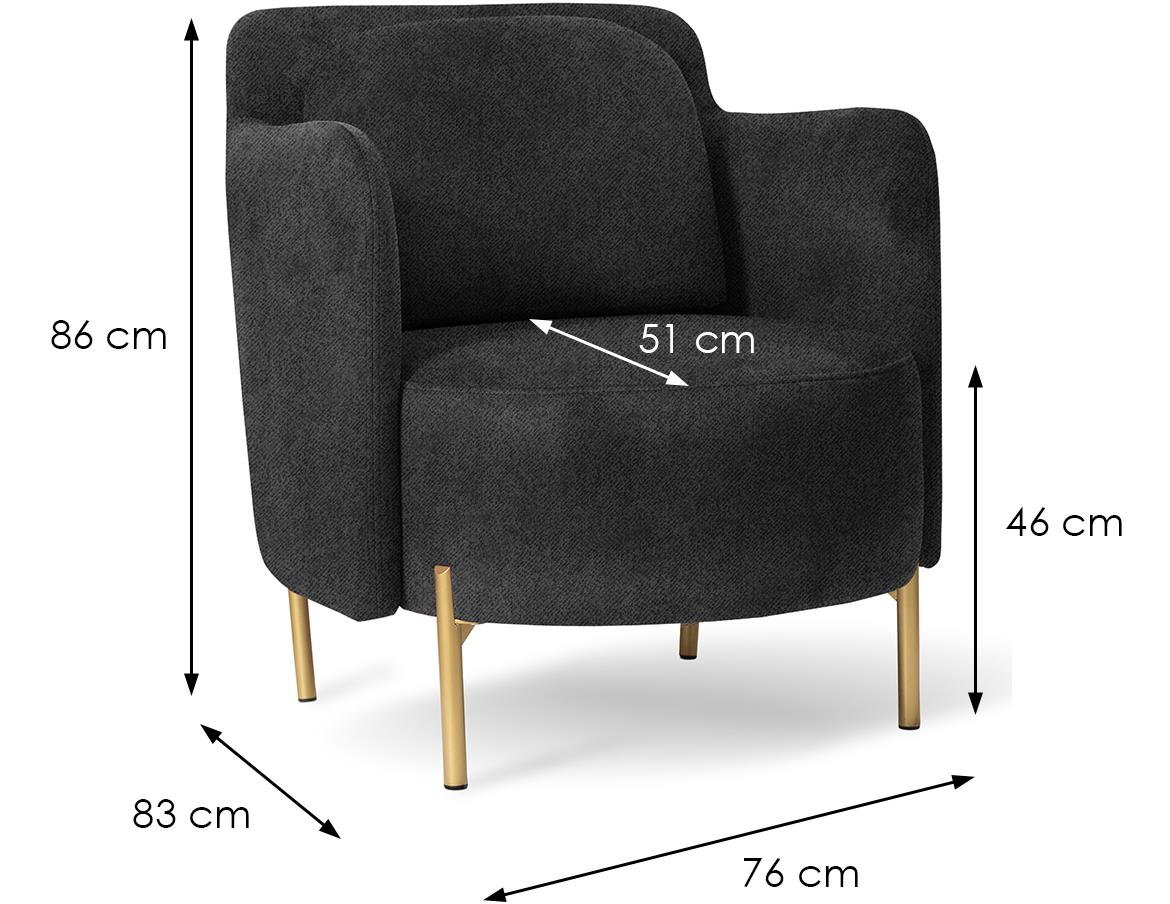 Glam fotelja 76x83x86 Element 22
