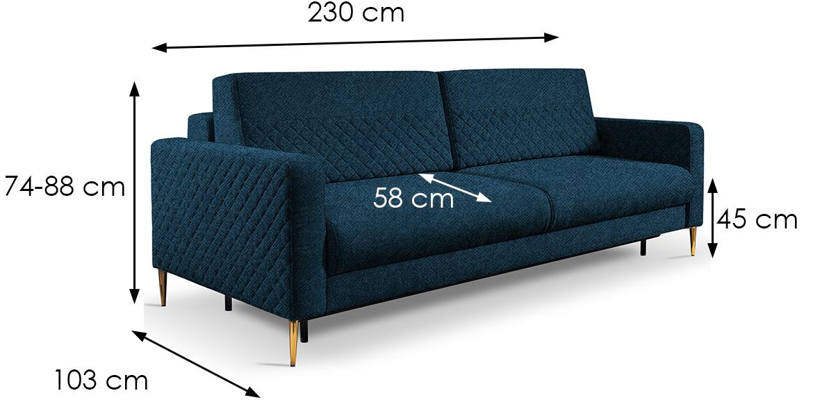 Blanka trosed s ležajem i prostorom za odlaganje 230x103x88 Element 13