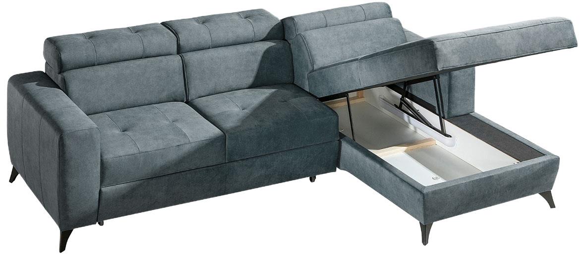 Portland ugaona  garnitura s ležajem i prostorom za odlaganje 278x180x100 desna Element 23