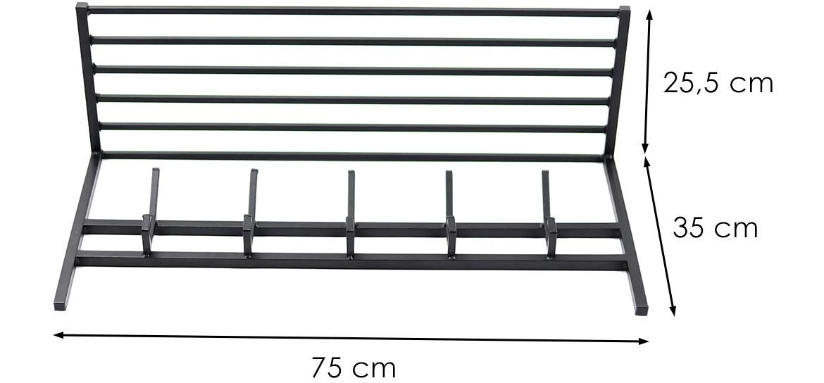 Vješalica s policom Loft 35x75x25,5 cm crna