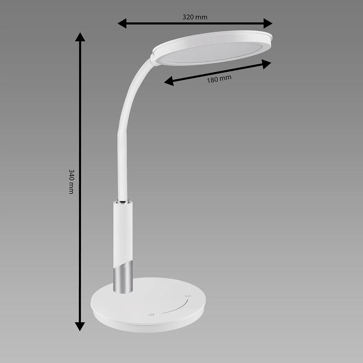 Stona lampa Samuel LED bela