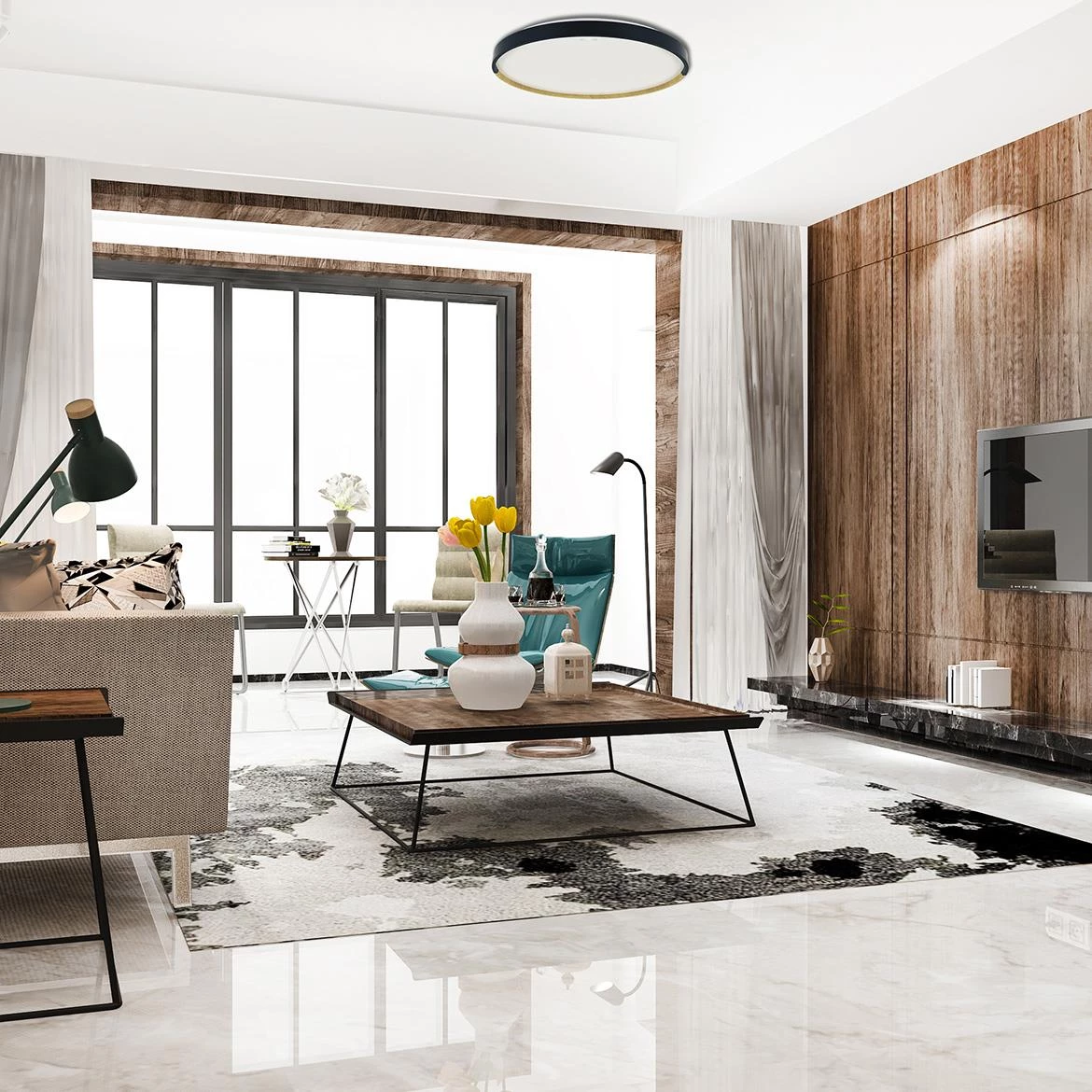 Plafonjera Farna LED crna 24W