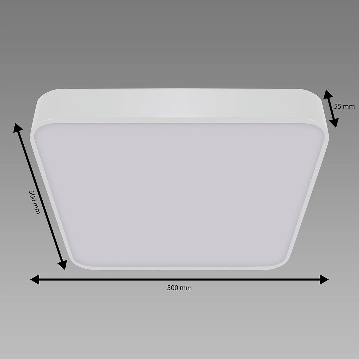 Plafonjera Totem square 50cm LED bela