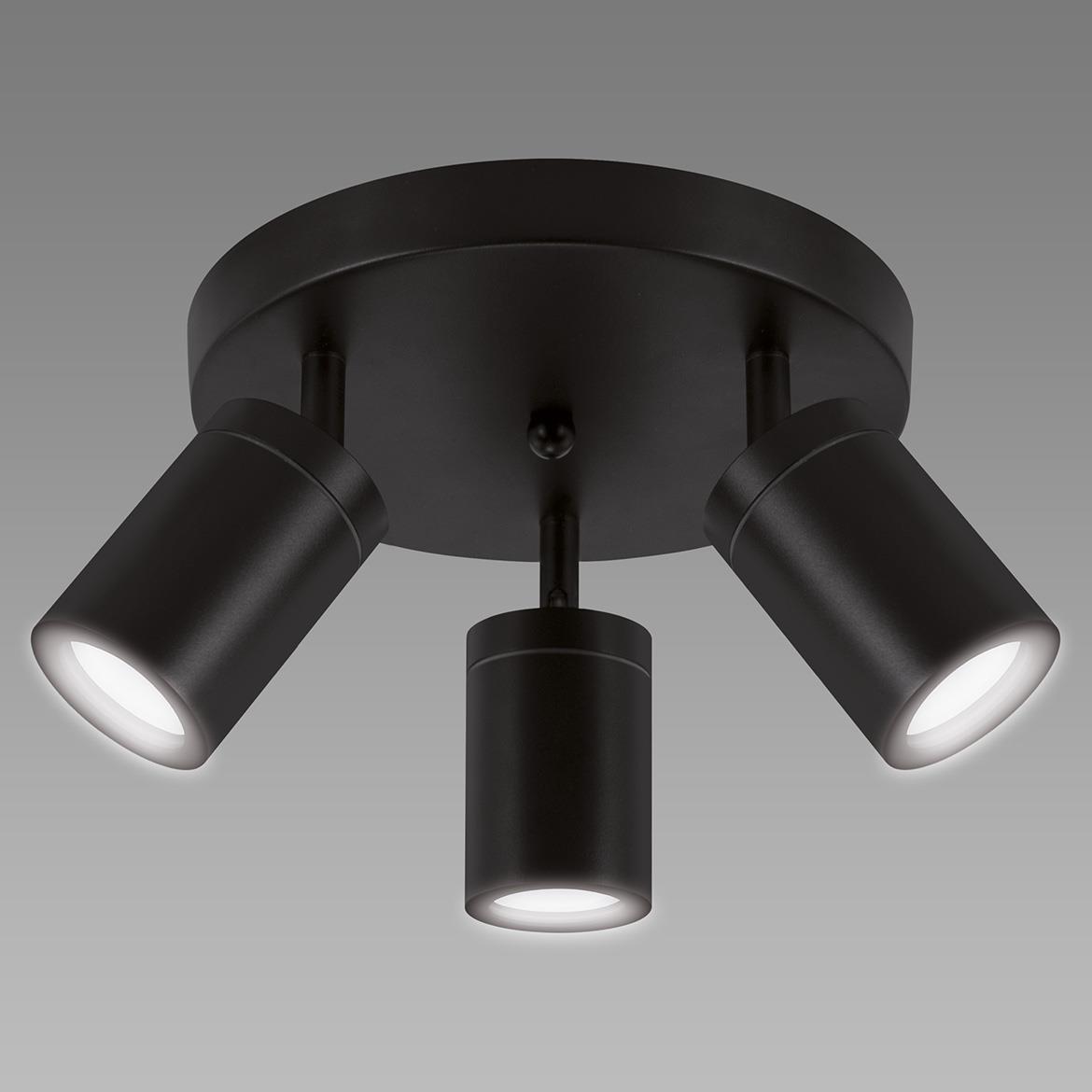 Stropna lampa Tenor round 3 crna