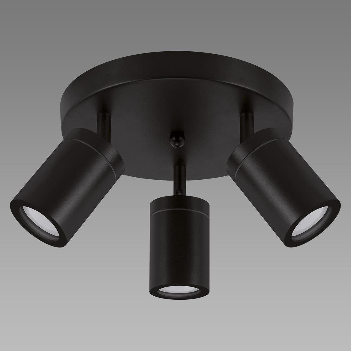 Stropna lampa Tenor round 3 crna