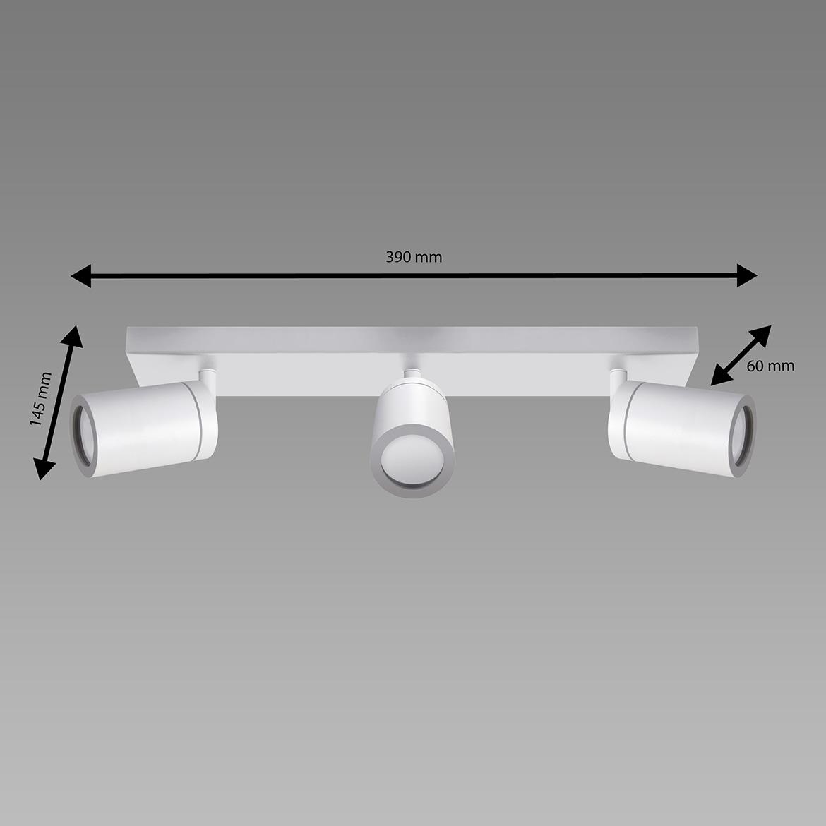 Stropna lampa Tenor 3 bela