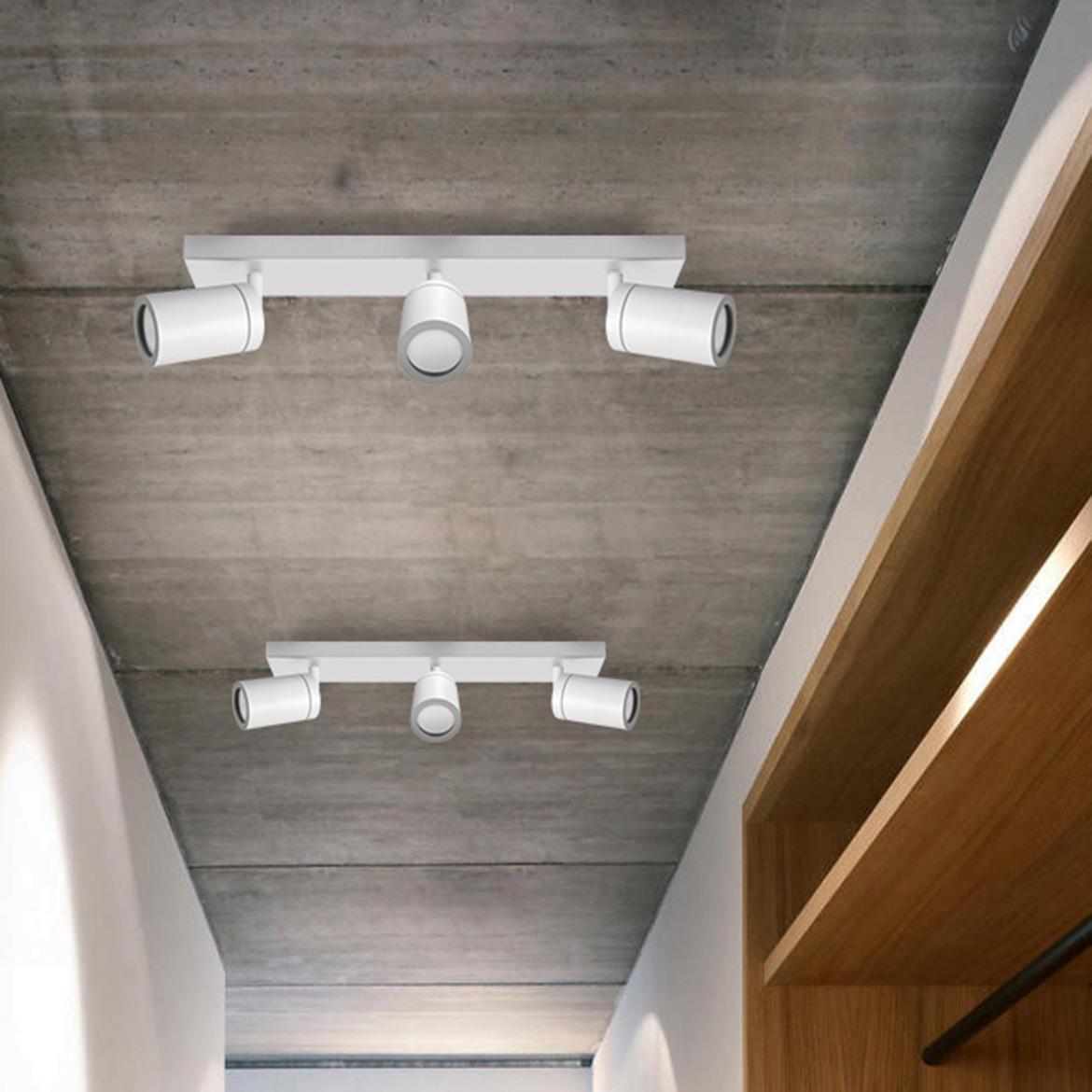 Stropna lampa Tenor 3 bela