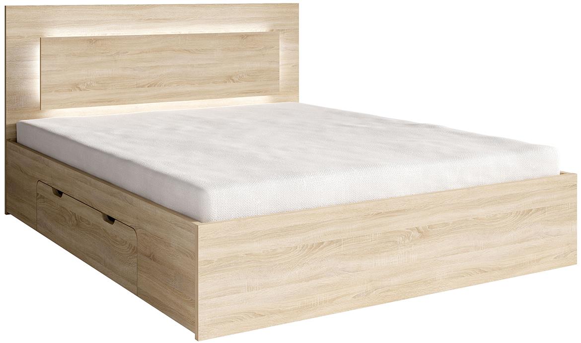 Fino 50 krevet bez podnice 165,5x204,5x100 cm natur (sonoma hrast)
