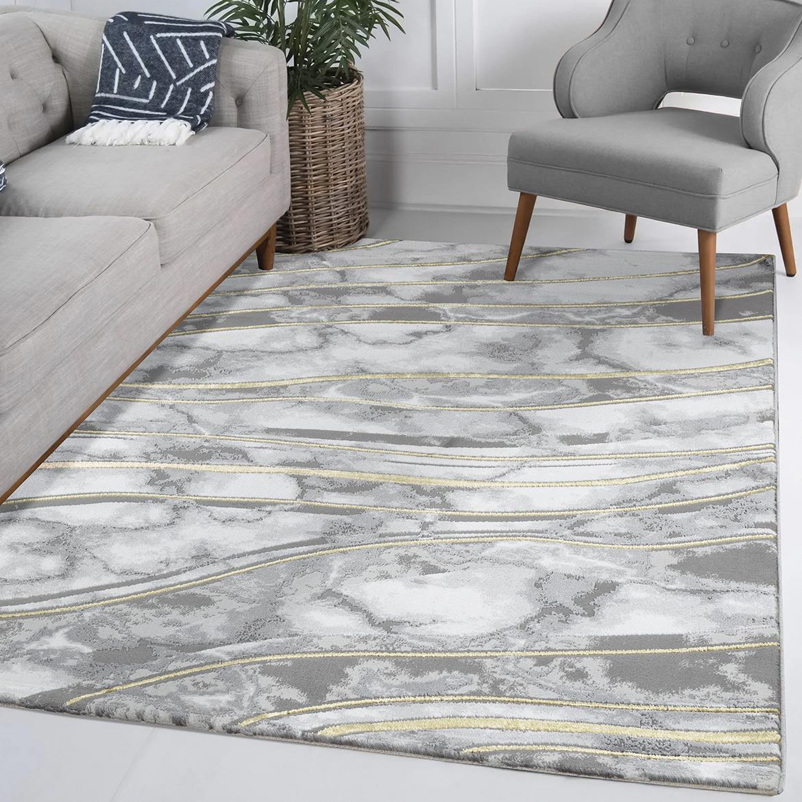 Tepih Frisee Capri Lincoln 80 x 150 cm sivi