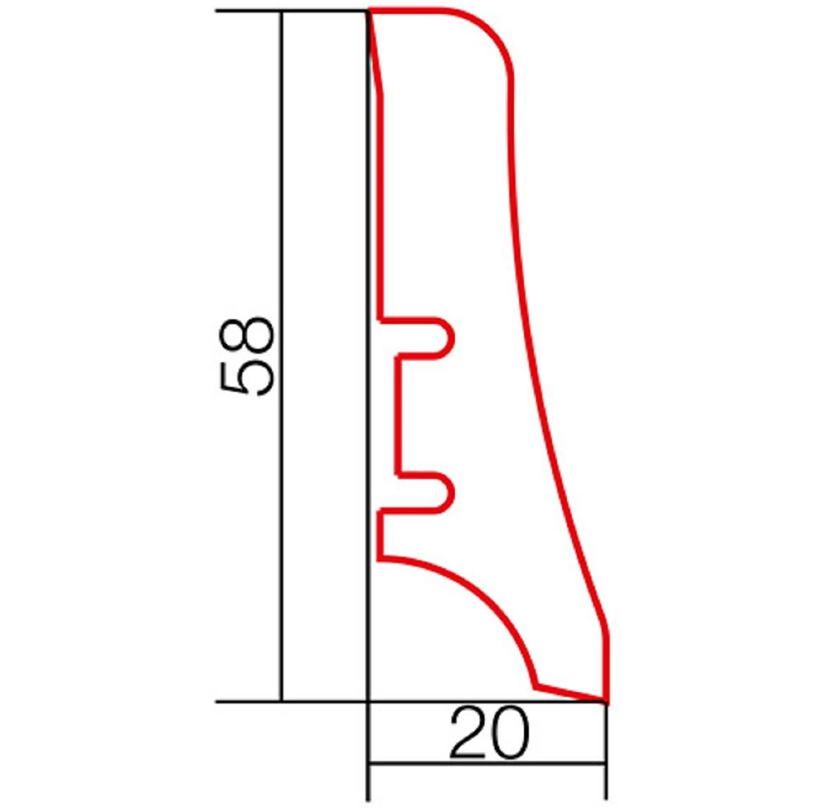 Drvena la?sna Barlinek hrast 58mm 2,2m