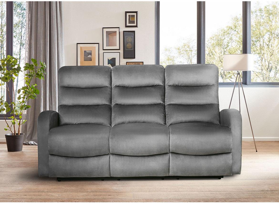 Elena trosed sa 2relaks funkcije 181x90x100 sivi somot