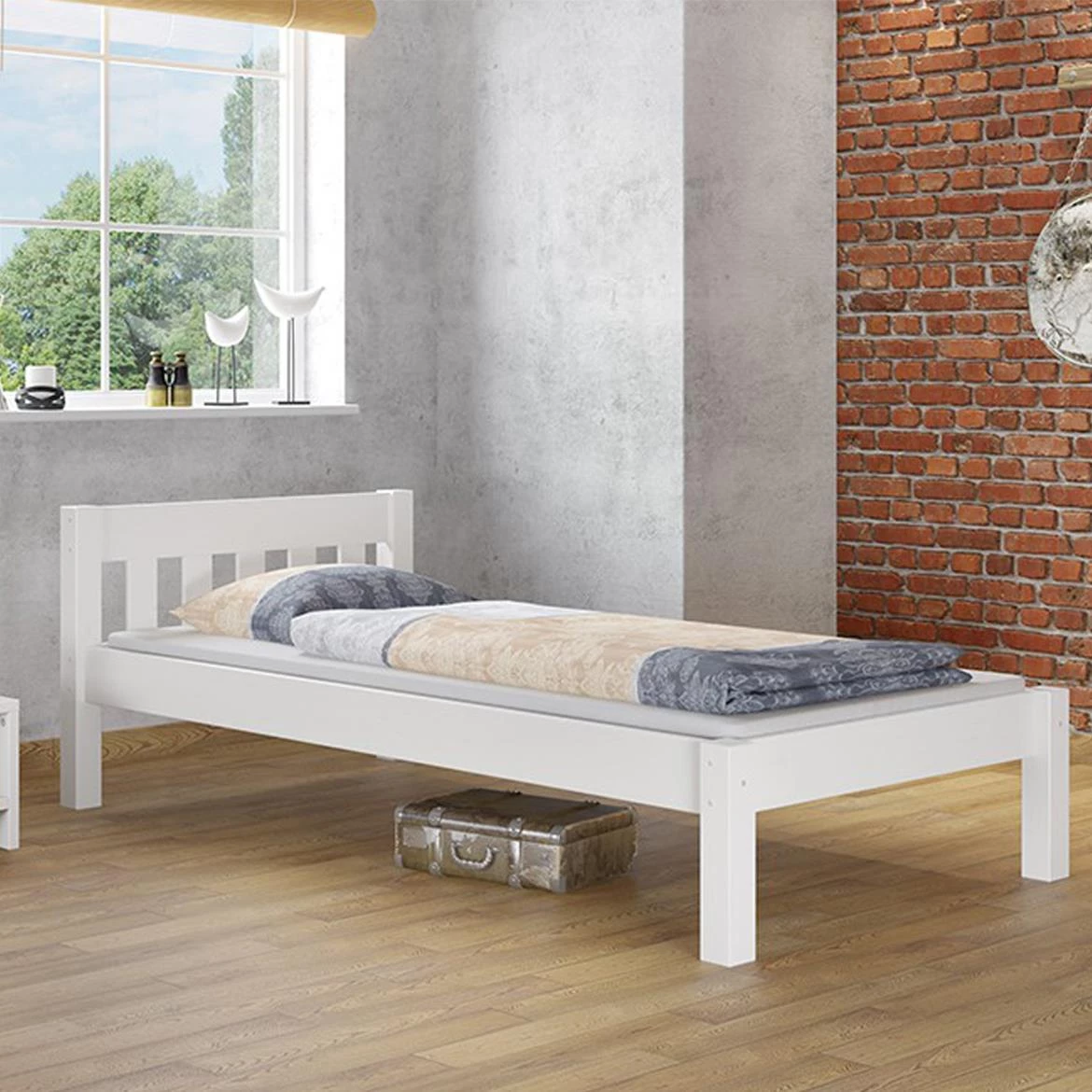Krevet Pino bez podnice 99x214x70 cm beli