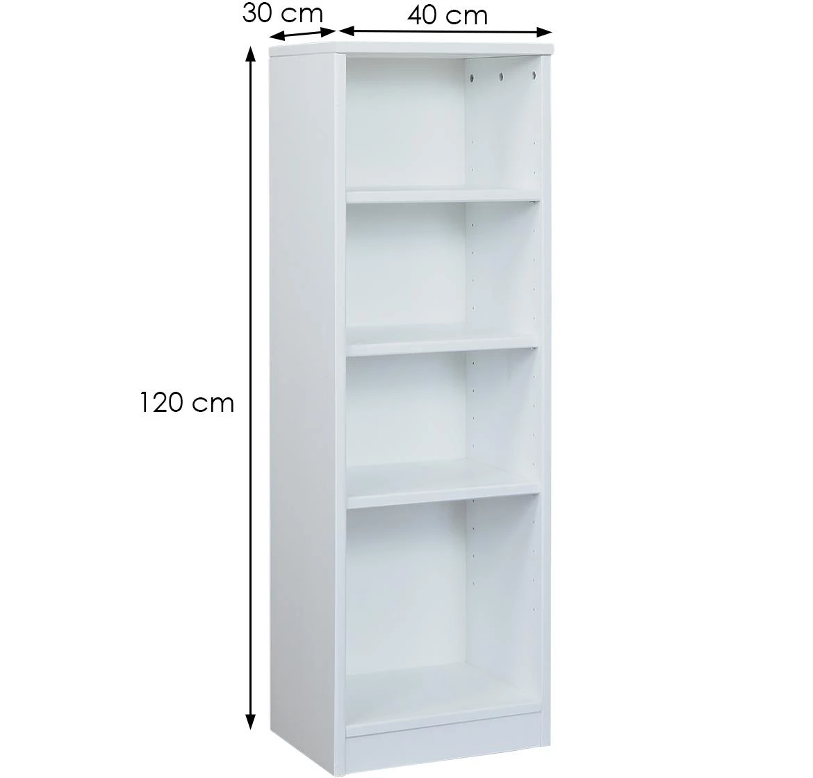 Eko 120 polica 40x30x120 cm bela