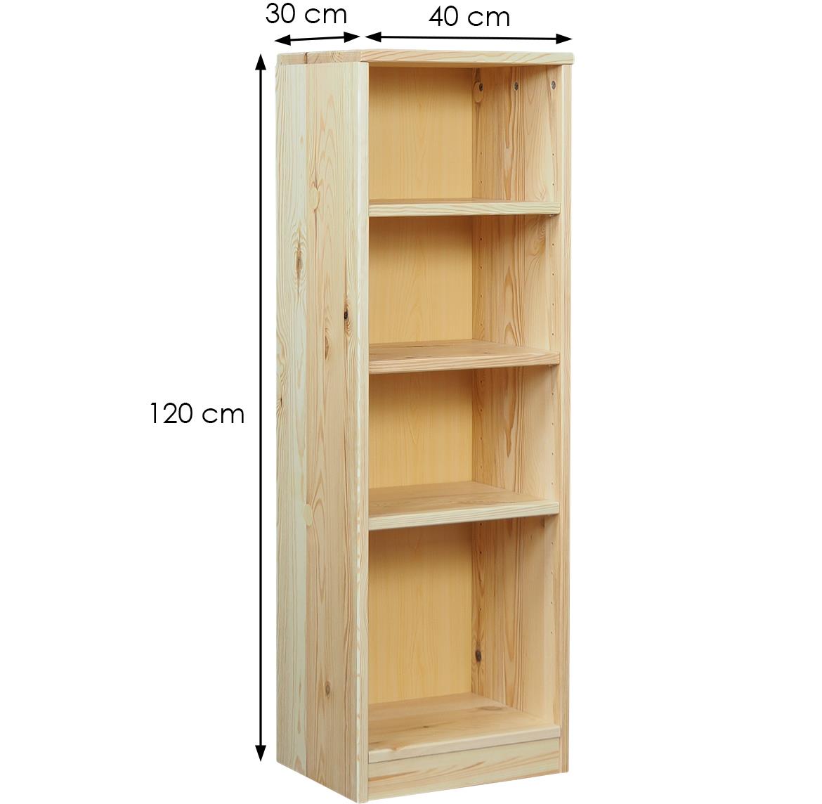 Eko 120 polica 4 otvora 40x30x120 cm natur