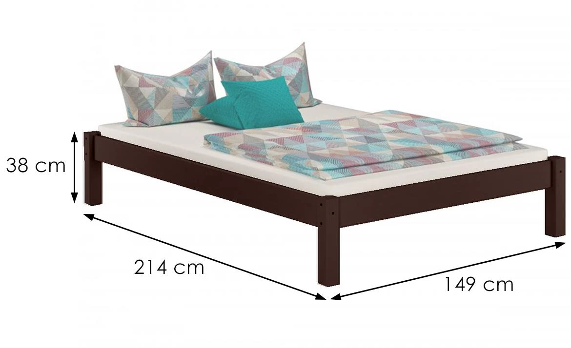 Dora krevet bez podnice 149x214x38 cm boja oraha