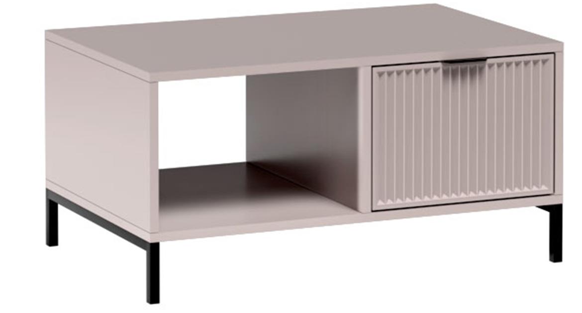 LinkaStyle LS6 klub sto 1 fioka 90x58x45 cm bež