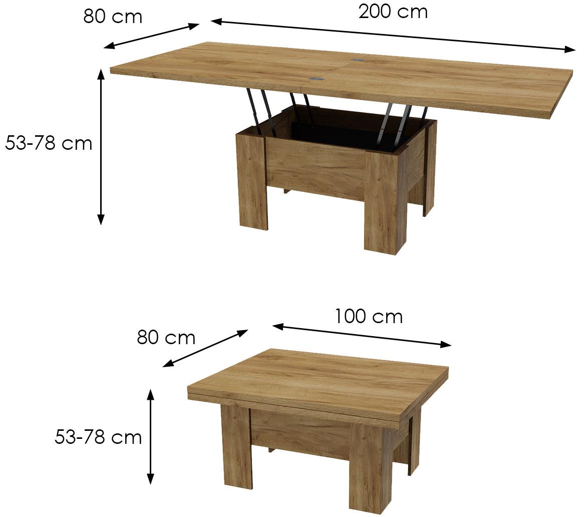 Eryk klub sto 100x80x53 cm natur (ribbeck hrast)