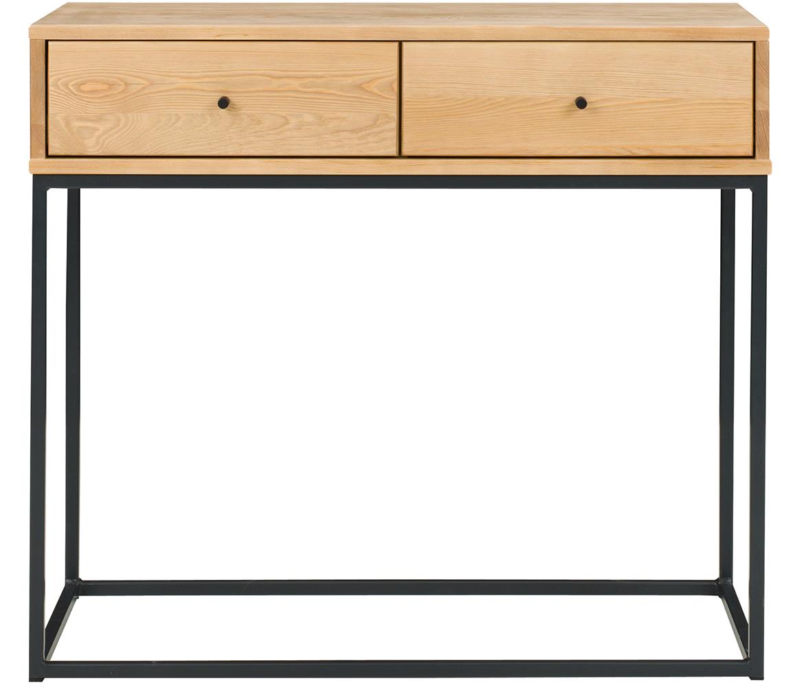 Logan konzola 2 fioke 100x45x86 cm natur lakirani