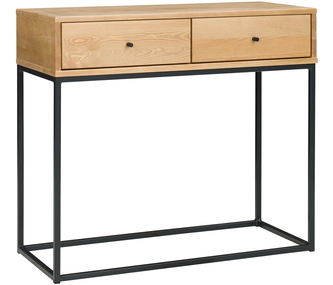 Logan konzola 2 fioke 100x45x86 cm natur lakirani