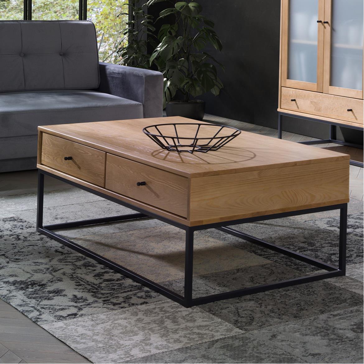 Logan klub sto 2 fioke 120x70x50 cm natur