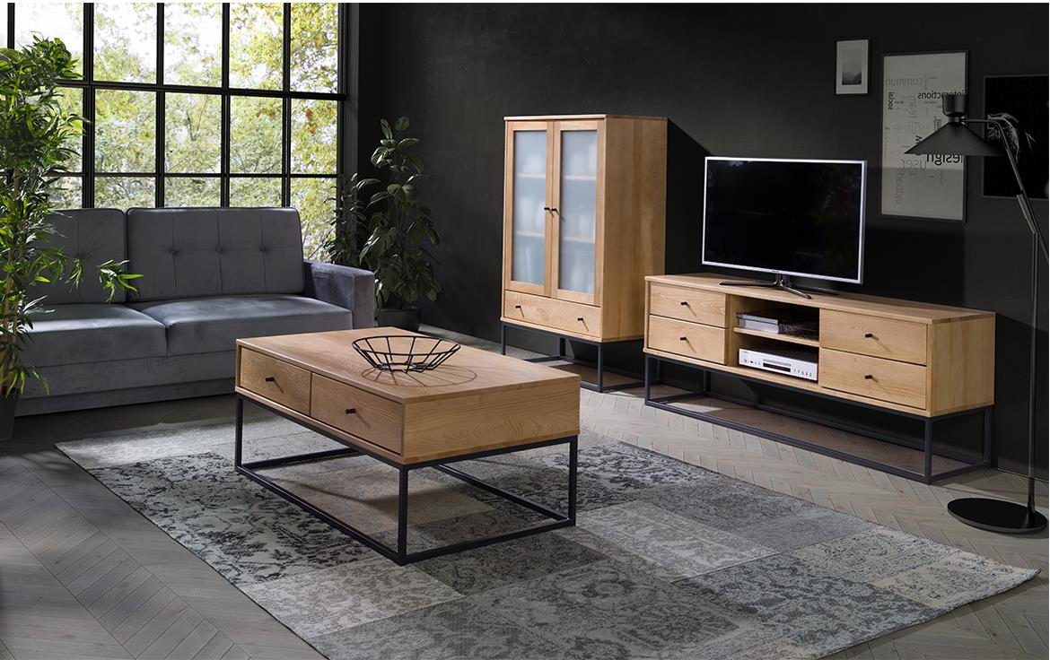 Logan klub sto 2 fioke 120x70x50 cm natur