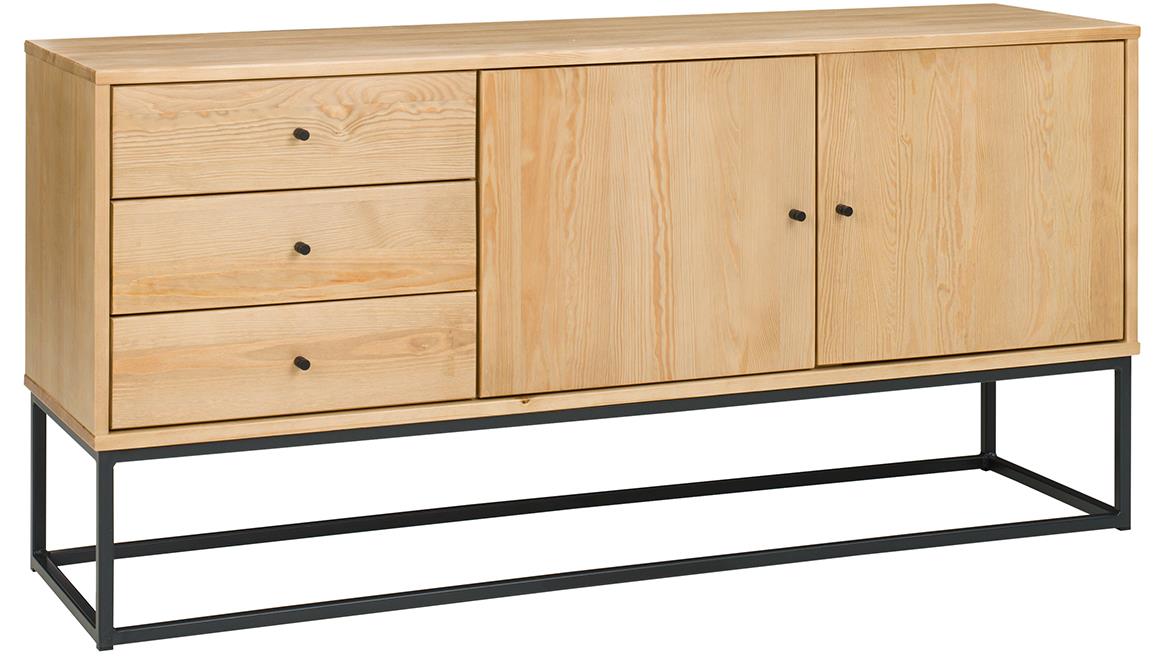 Logan II komoda 3 fioke+2 vrata 160x45x76 cm natur