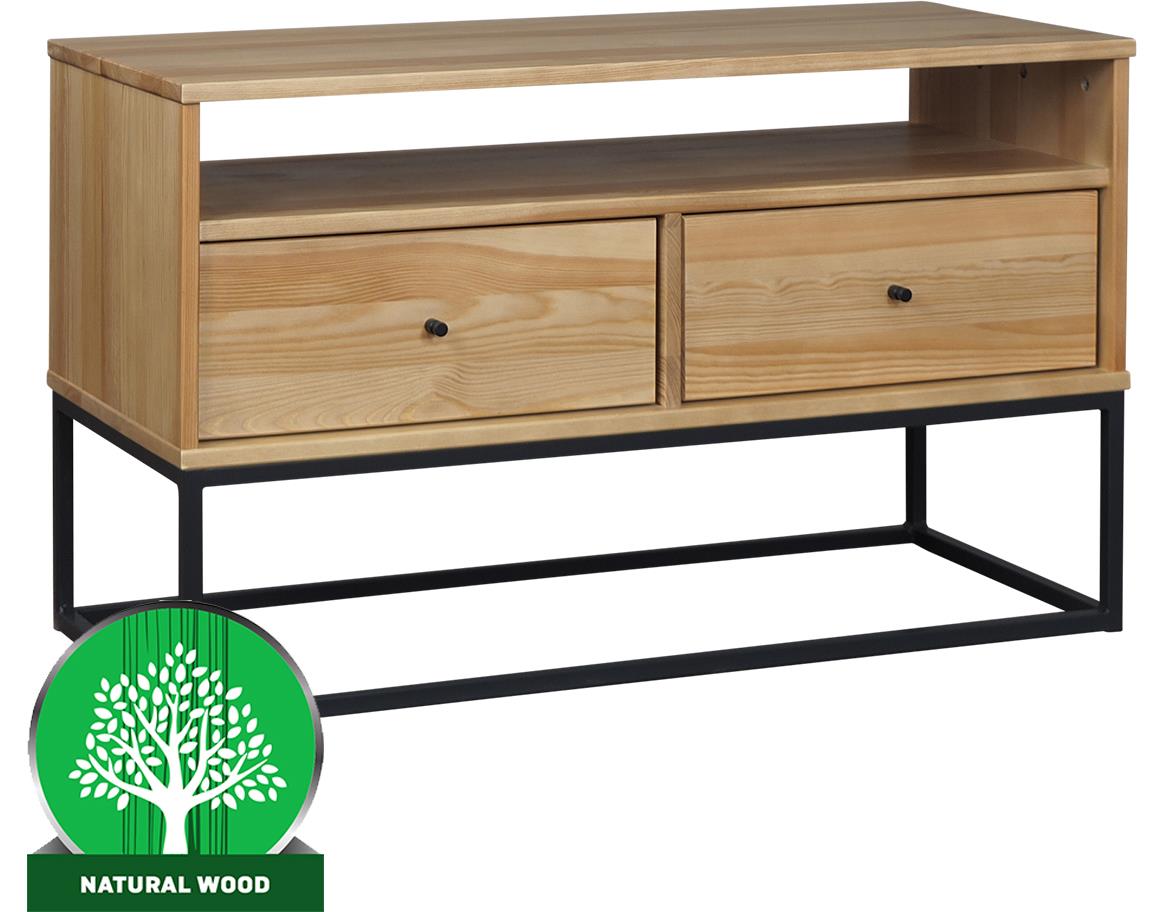 Logan I TV komoda 2 fioke+1 polica  110x45x65 cm natur