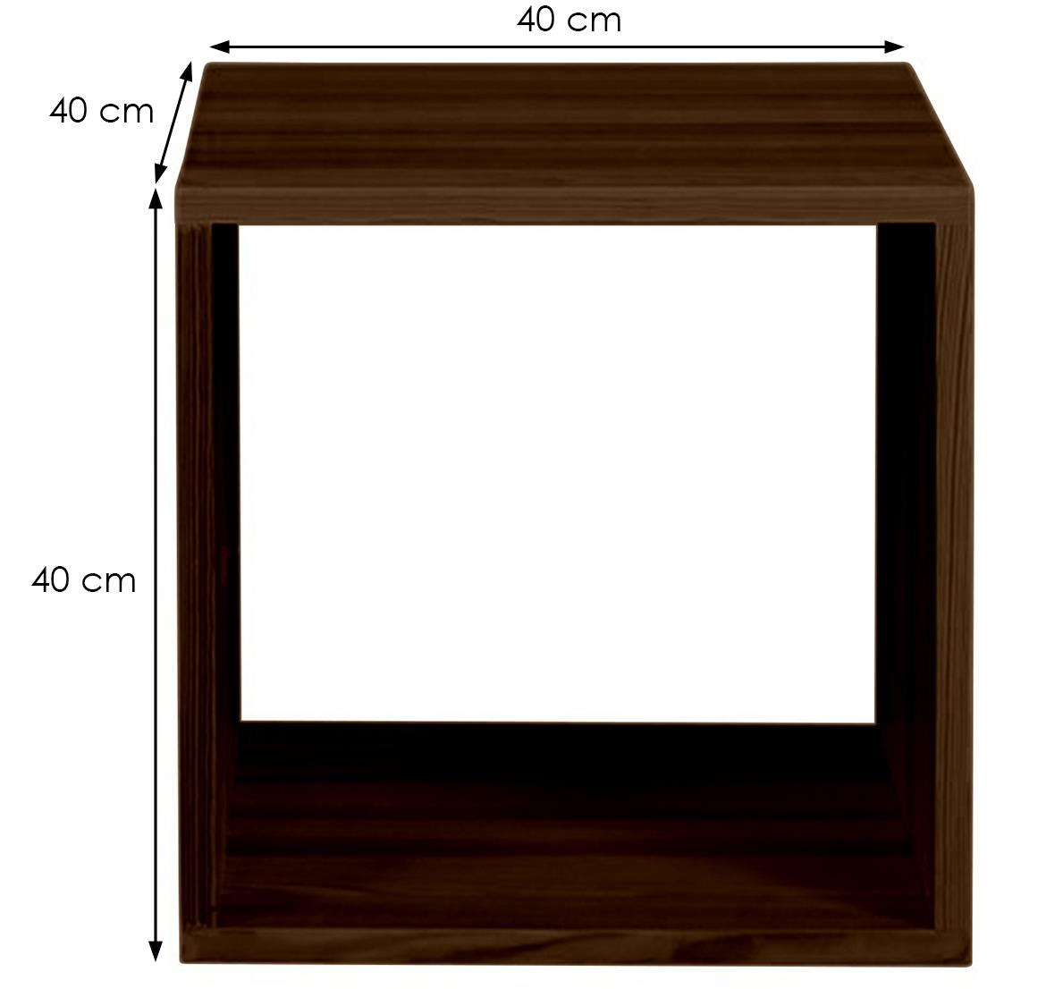 Zdina polica 40x40x40 cm braon