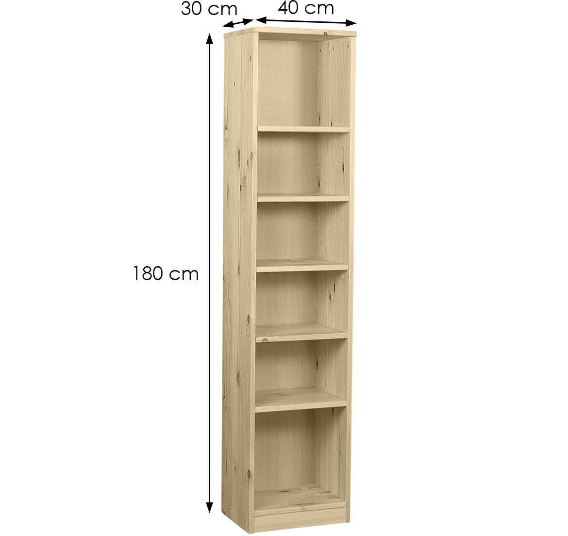 Eko 180 polica 6 otvora 40x30x180 cm  natur