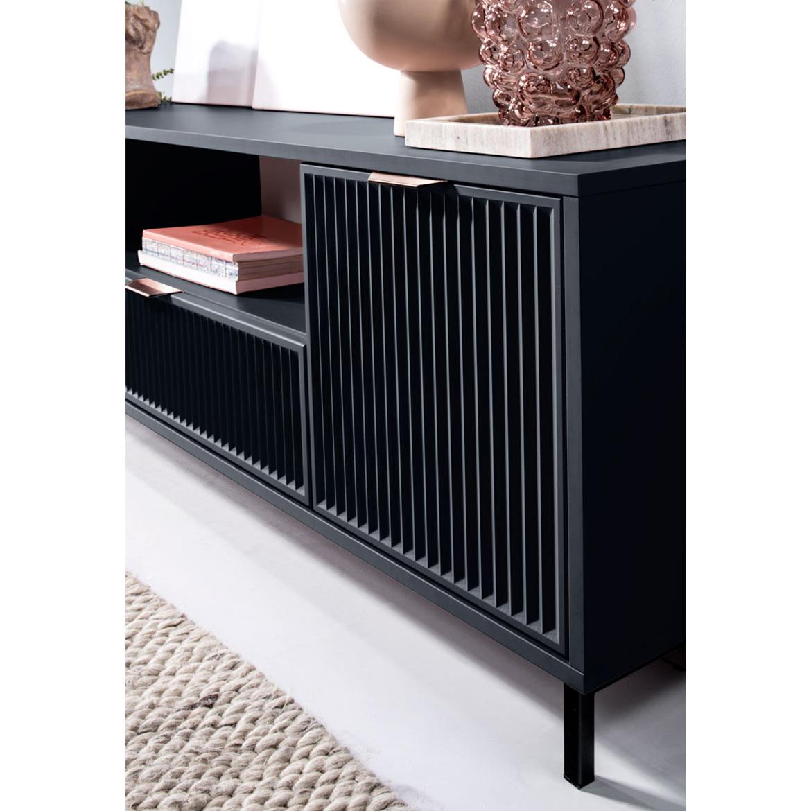 LinkaStyle LS2 komoda 2 vrata+3 fioke 134,6x40,6x86,1 cm plava