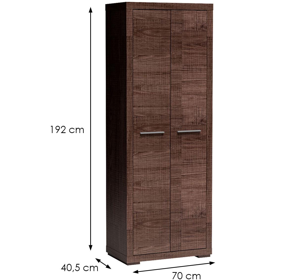 Vegas v35 ormar 2 vrata 70x40,5x192 cm tamni hrast