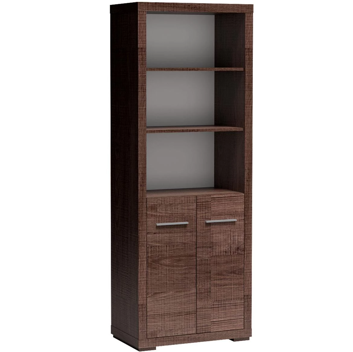 Vegas v34 polica 2 vrata+3 otvora 70x40,5x192 cm tamni hrast