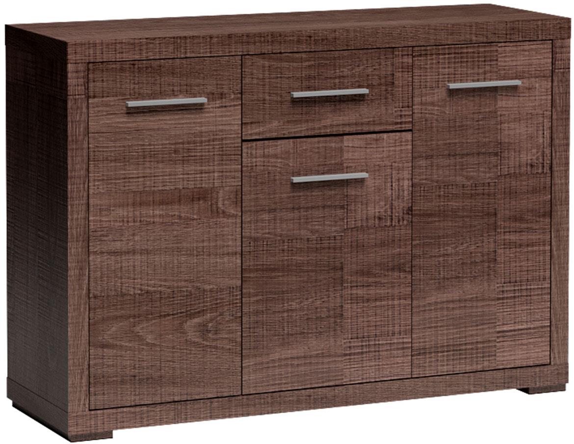 Vegas v6 komoda 2+1 vrata+1 fioka 127,5x40,5x91 cm tamni hrast