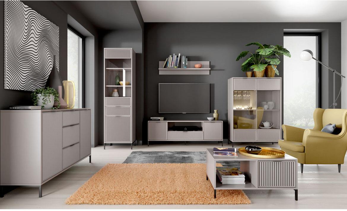 LinkaStyle LS9 konzola 2 fioke 110x40,6x78 cm bež