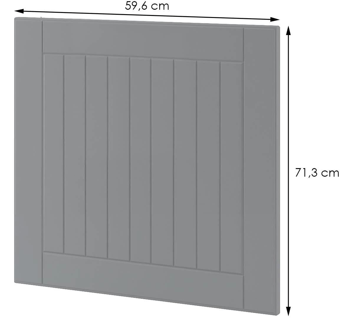 Lora fz6b kuhinjski front 59,6x1,8x71,3 cm sivi