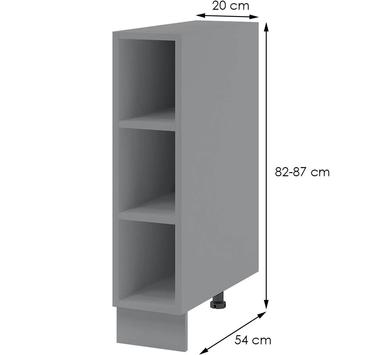Lora dk20 kuhinjski element 20x54x82 cm sivi