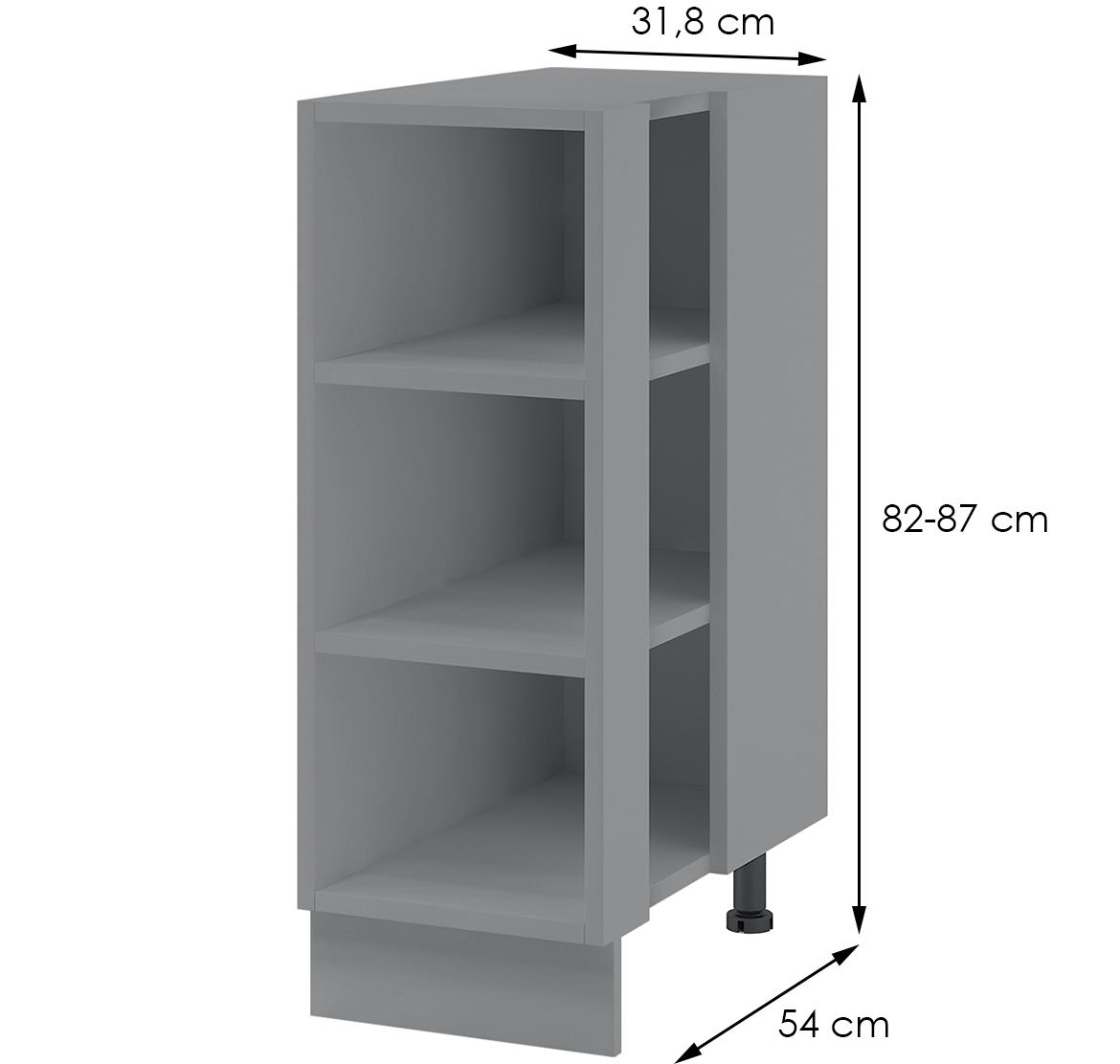 Lora dkz32 kuhinjski element 32x54x82 cm sivi