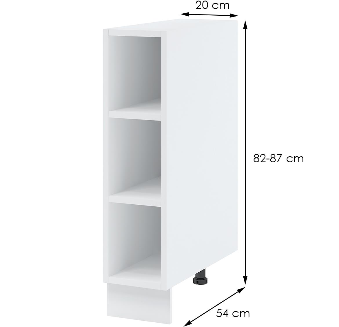 Lora dk20 kuhinjski element 20x54x82 cm beli