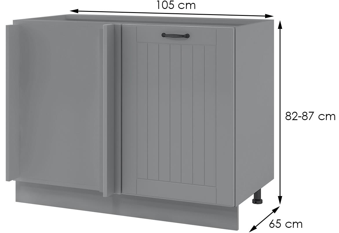 Lora dpp105/65 ugaoni kuhinjski element 1 vrata 105x65x82 cm sivi