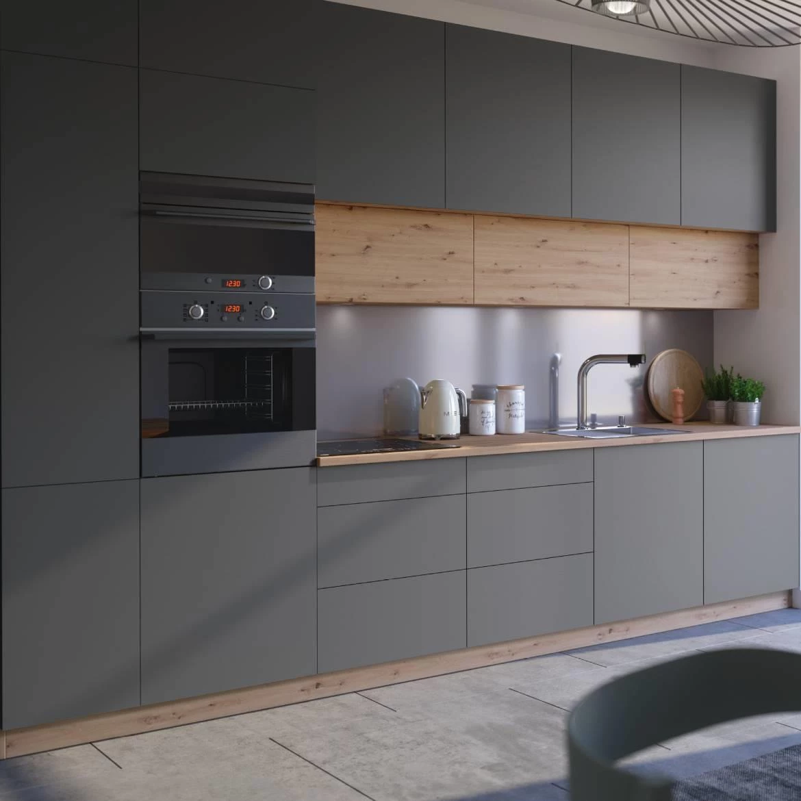 Langen d60fzw kuhinjska fronta 59,6x1,6x71,3 cm siva