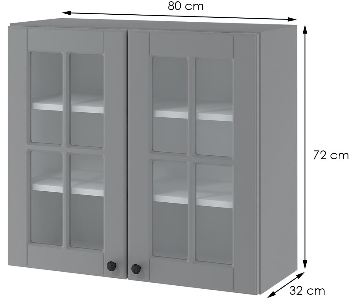 Lora ww8/72 kuhinjski element 2 vrata 80x32x72 cm sivi