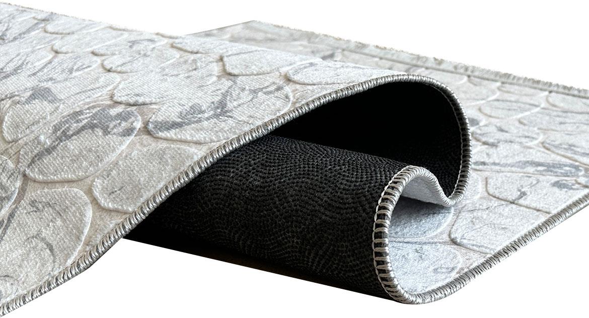 Tepih Peri Stone 160x220cm srebrni