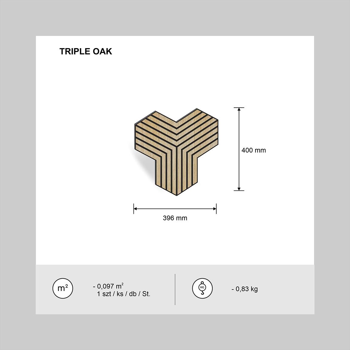 Panel triple hrast MDF