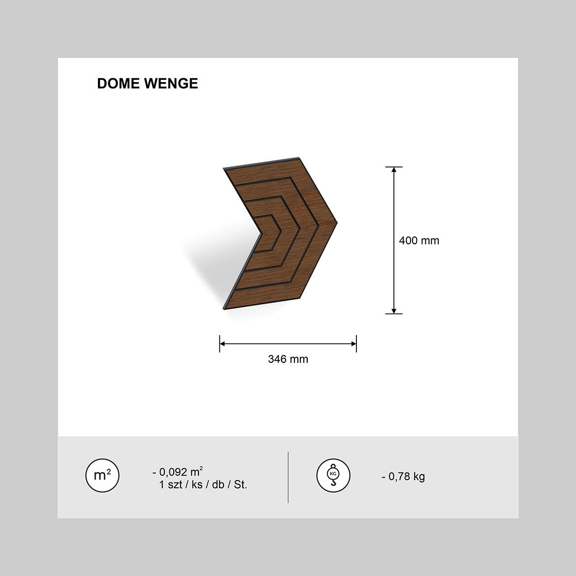 Panel  Dome wenge MDF