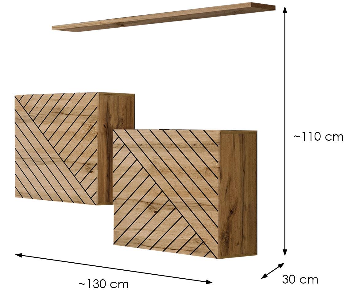 Switch I Line Wtl Sw SB1 - L komoda 130x30x110 cm hrast wotan