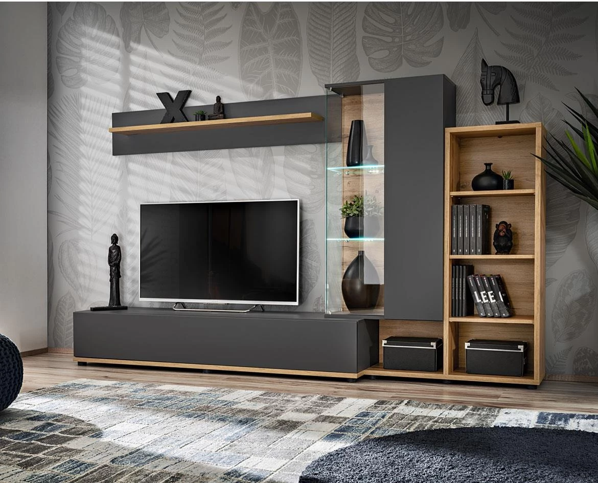 Silk 2 145x40x240 cm hrast wotan/antracit