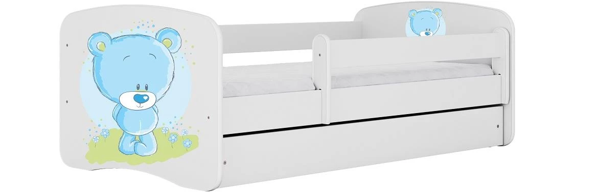 Babydreams krevet+podnica+dušek 90x184x61 cm beli/print medveda 3
