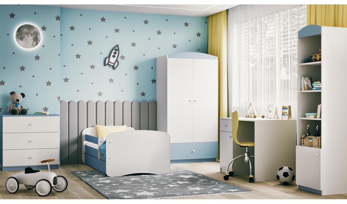 Babydreams ormar 2 vrata+1 fioka 90x57x187 cm plavo/beli