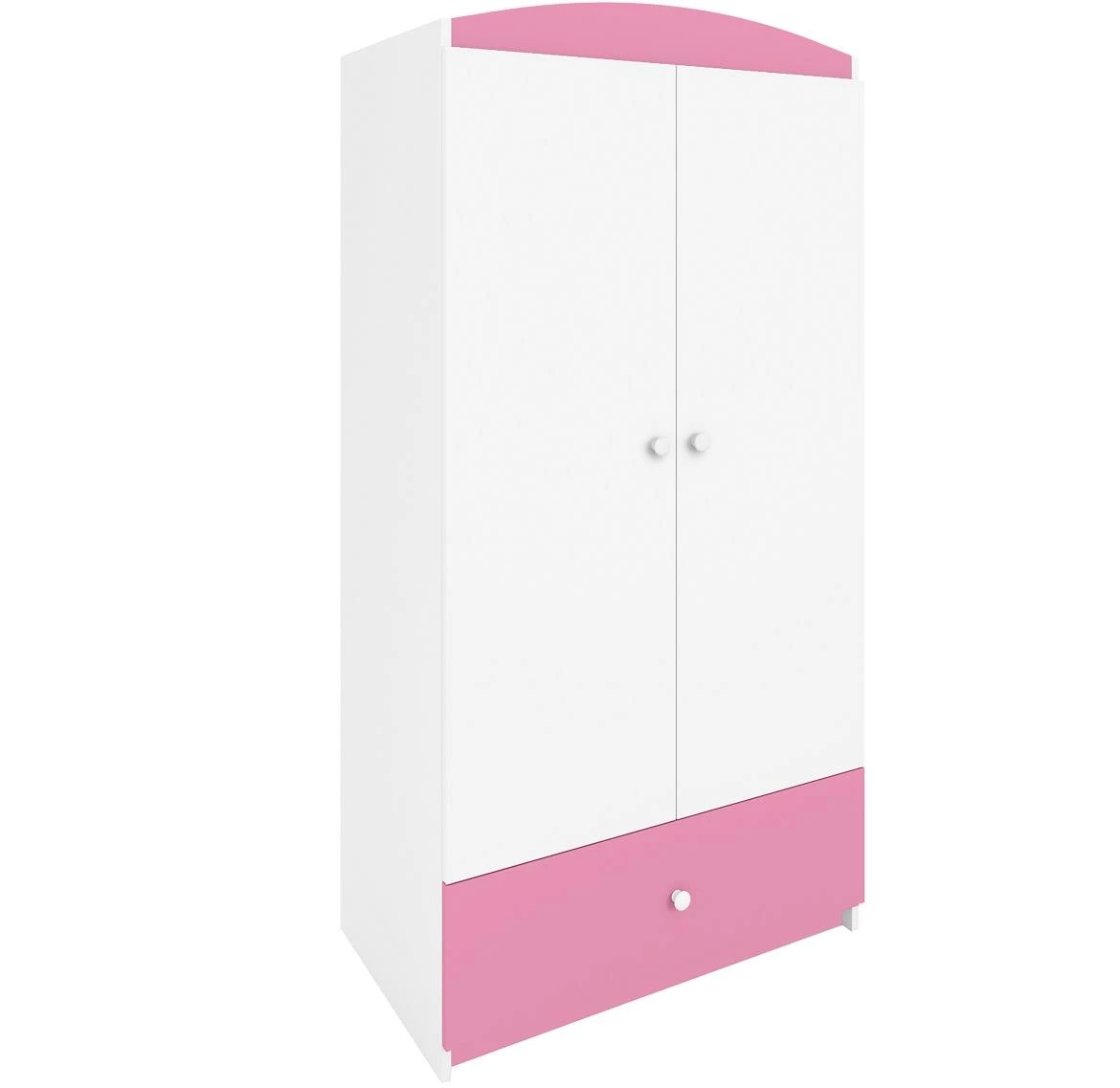 Babydreams ormar 2 vrata+1 fioka 90x57x187 cm roze/beli