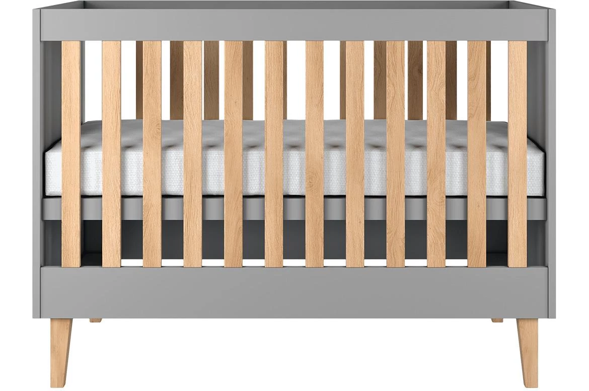 Kubi krevetac za bebe 66x124x90 cm beli/sivi